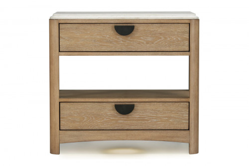 M Collection Ernestino Two-Drawer Nightstand