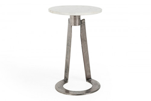 Leilani Accent Table with White Marble Table Top