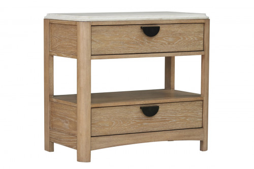 M Collection Ernestino Two-Drawer Nightstand
