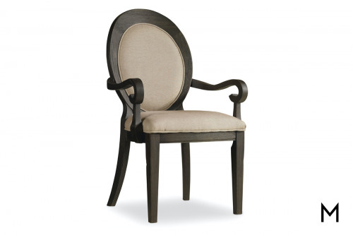 Oval Back Dining Arm Chair