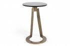 Leilani Accent Table with Black Marble Table Top Color Thumbnail Black